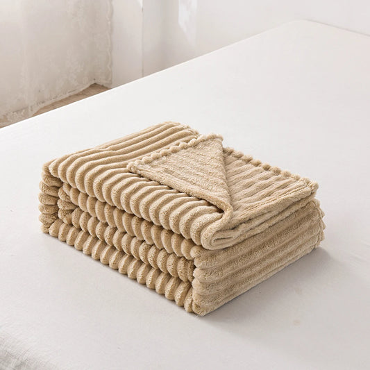 1Pc Solid Color Flannel Blanket Soft Warm Throw Blankets for Couch Sofa Office Bed Camping Travel Multi-Purpose Gift Blanket